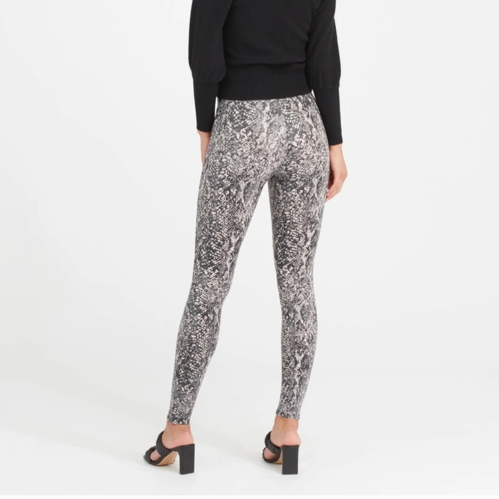 Spanx Faux Leather Snake Shine Leggings